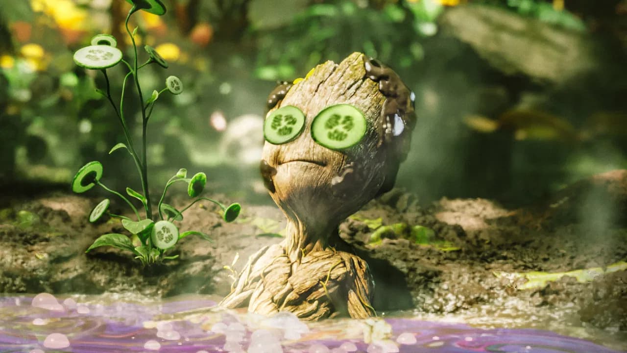 Groot Banyo Yapıyor